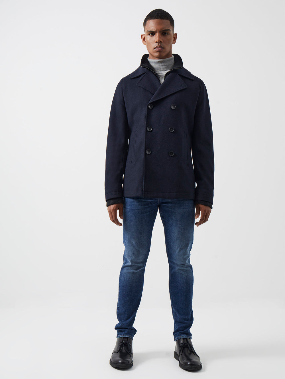 Mens blue clearance peacoat jacket