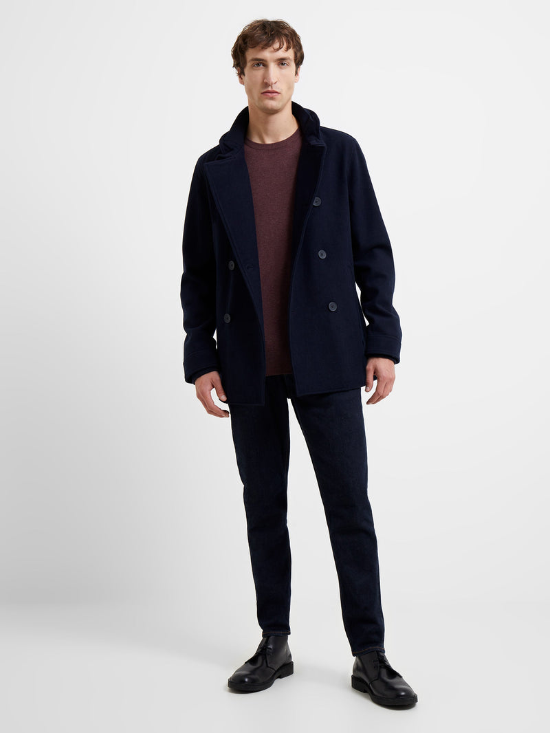 French connection wool hotsell rich funnel neck coat