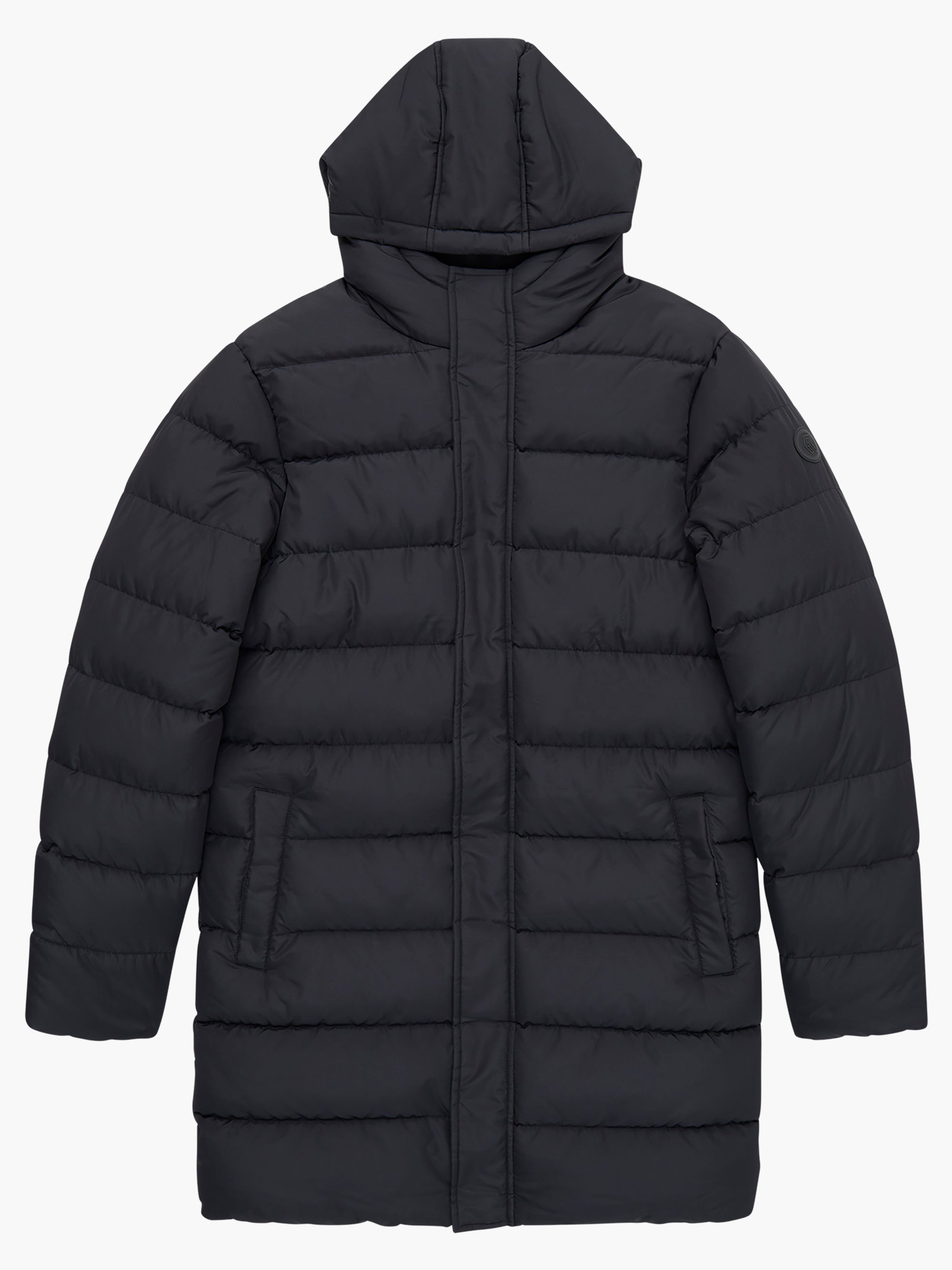 Hooded Row Padded Jacket Black