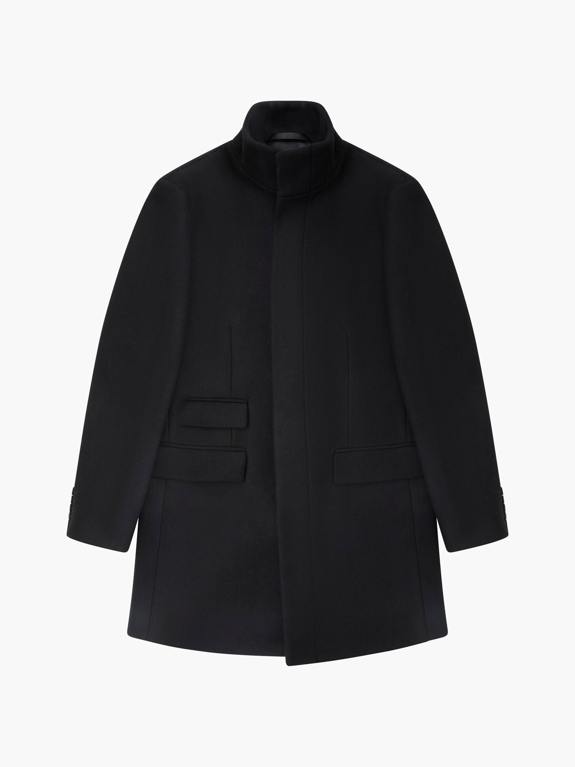 Funnel Neck Mid Length Coat