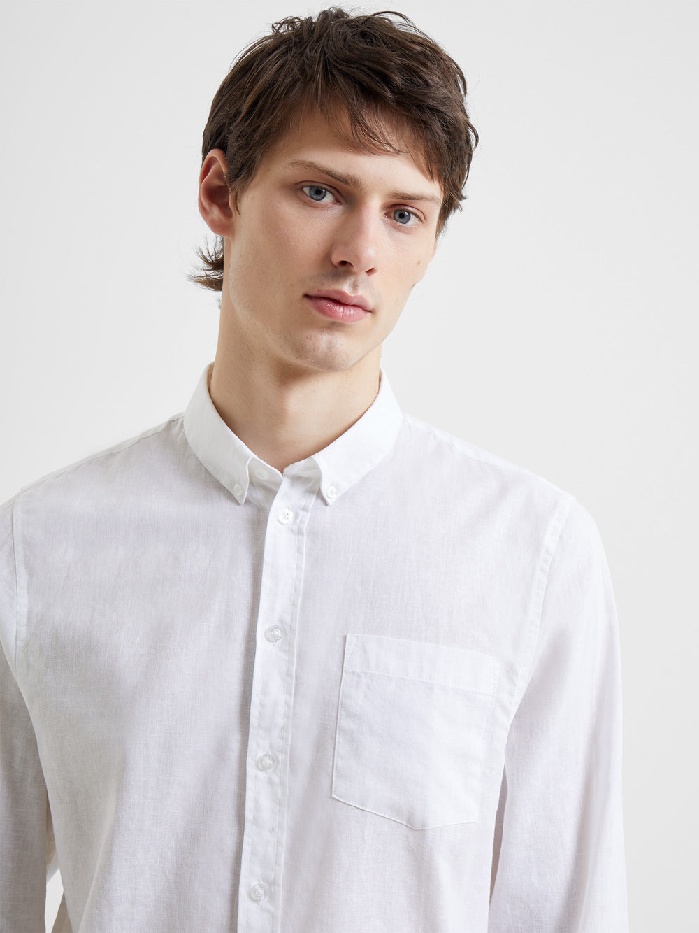 Linen Long Sleeve Shirt | French Connection EU