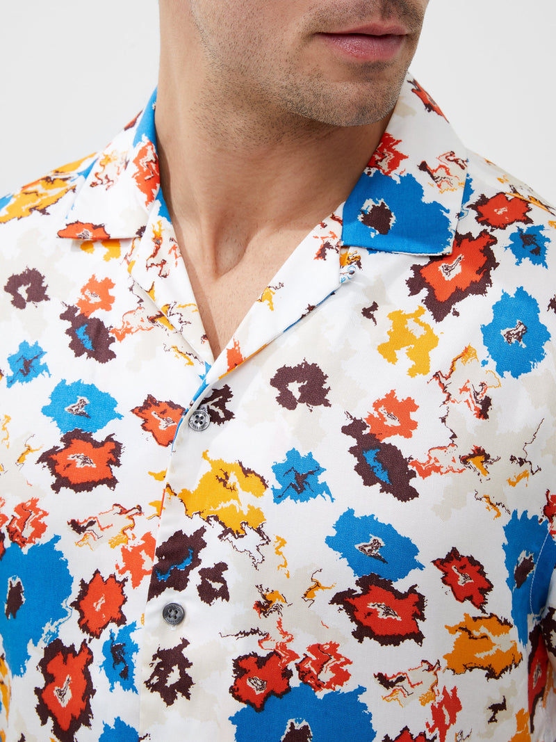 Revere Collar Print Shirt