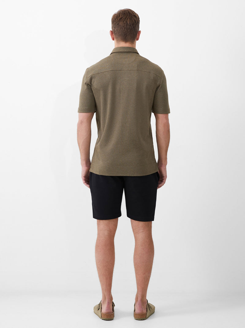 Ladder Texture Jersey Shirt