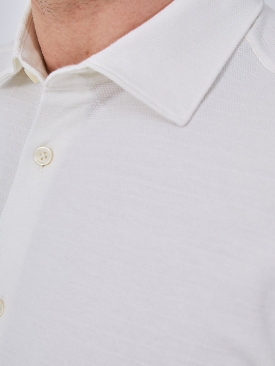 Stripe Texture Jersey Short Sleeve Shirt
