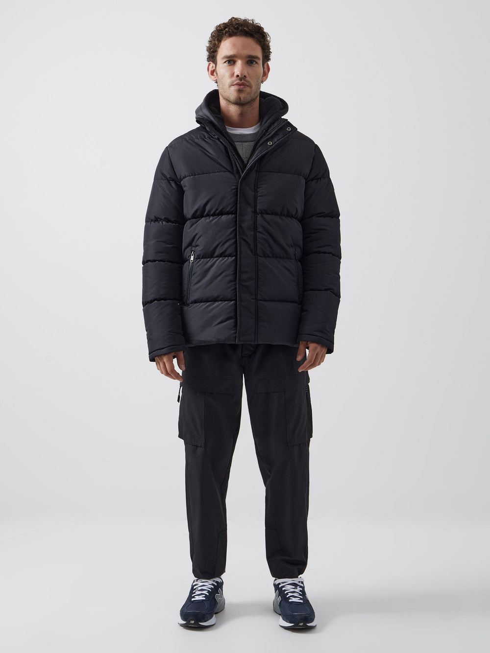 French connection cheap black puffer jacket