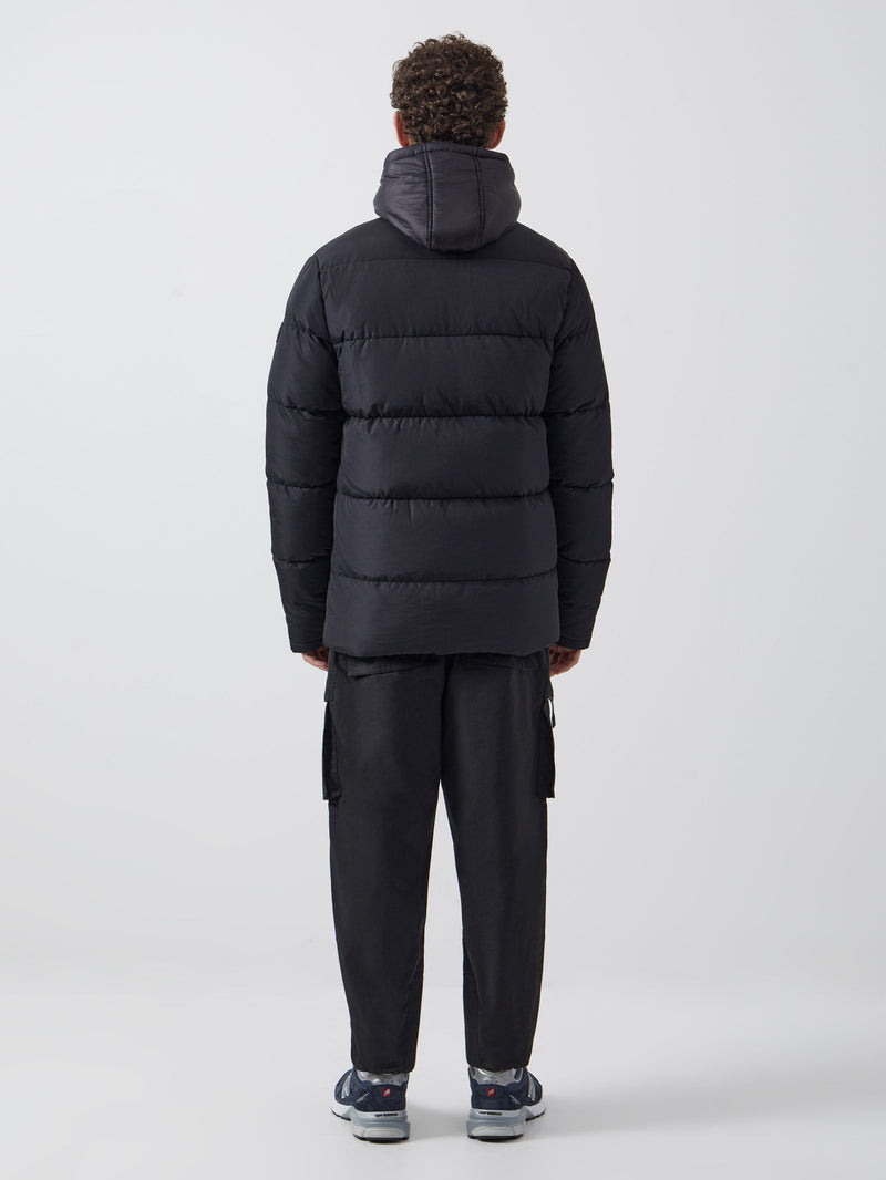 French connection black puffer 2025 jacket