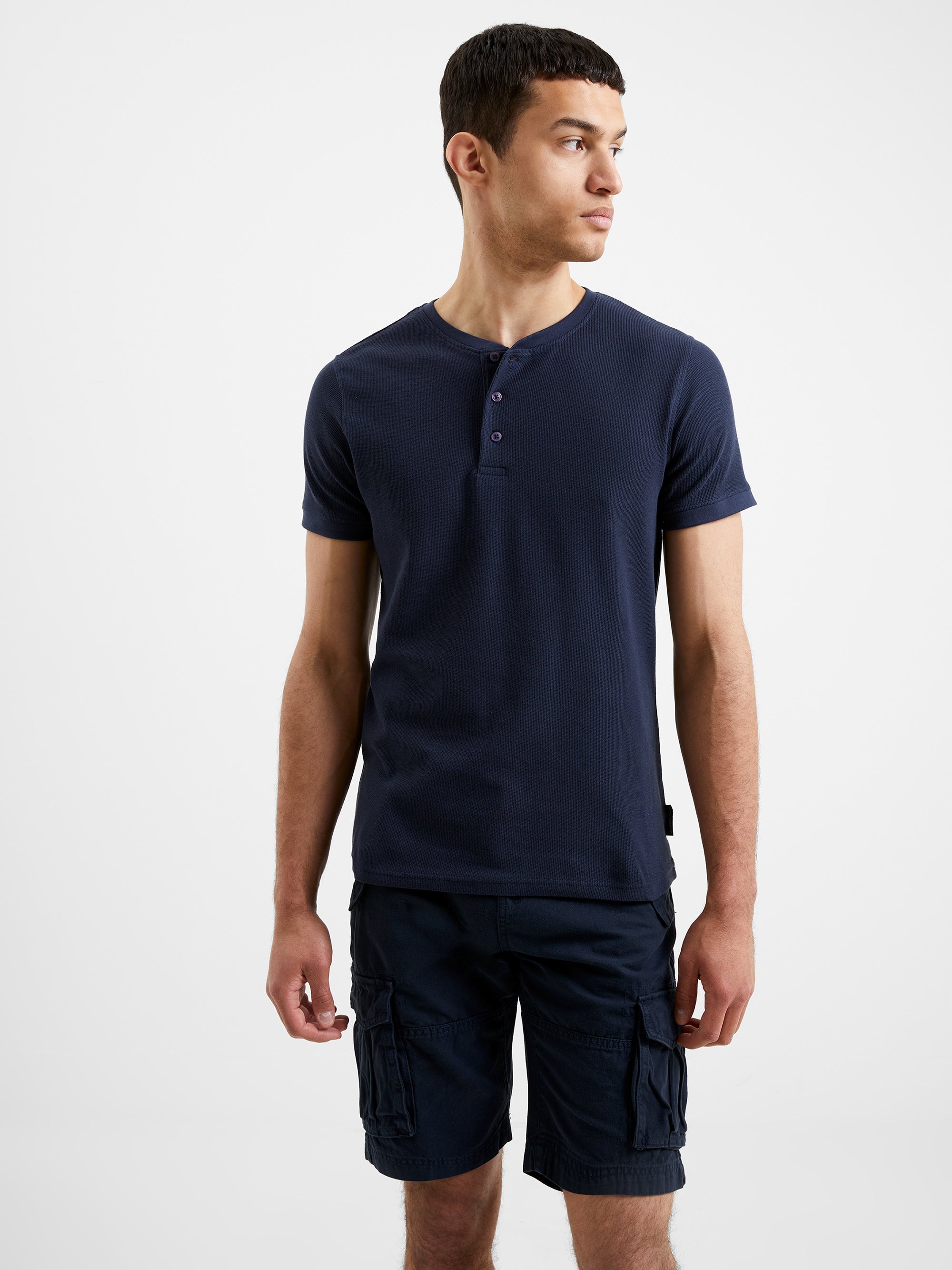 Pique Micro Henley T-Shirt