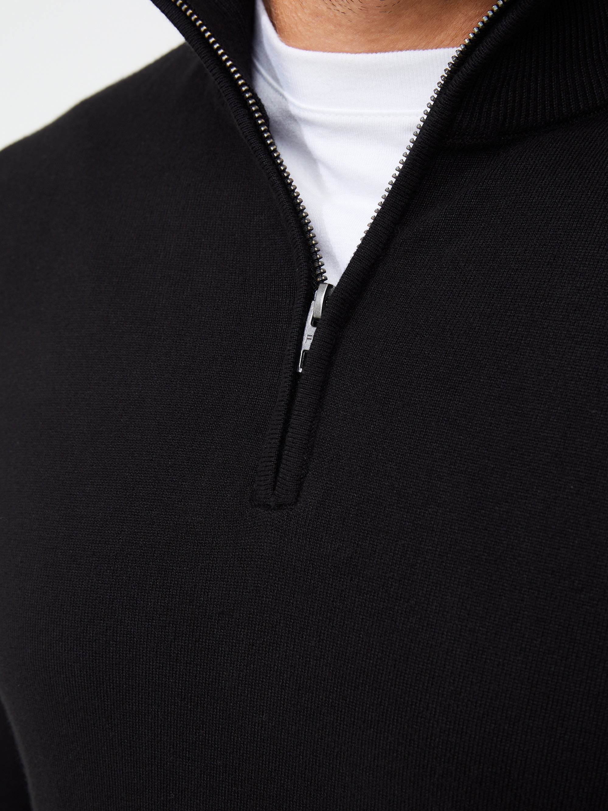 Half Zip Sweatshirt Black | French Connection EU