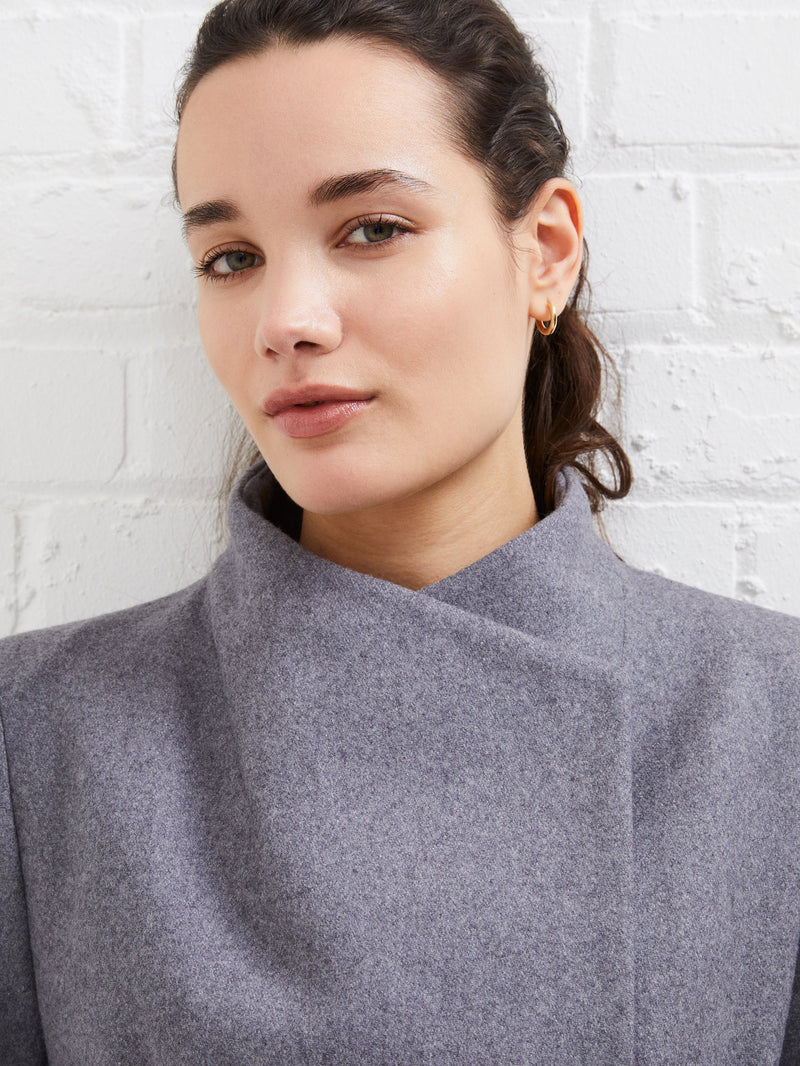 Platform Felt Crossover Coat | French Connection EU