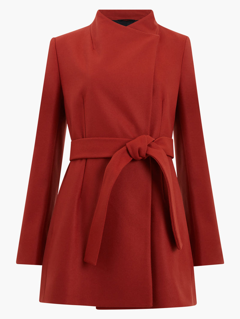 Platform Felt Crossover Coat | French Connection EU