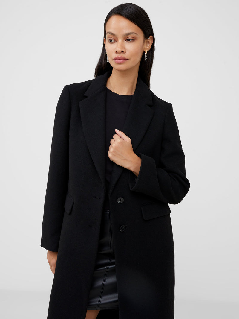 Black felt coat online