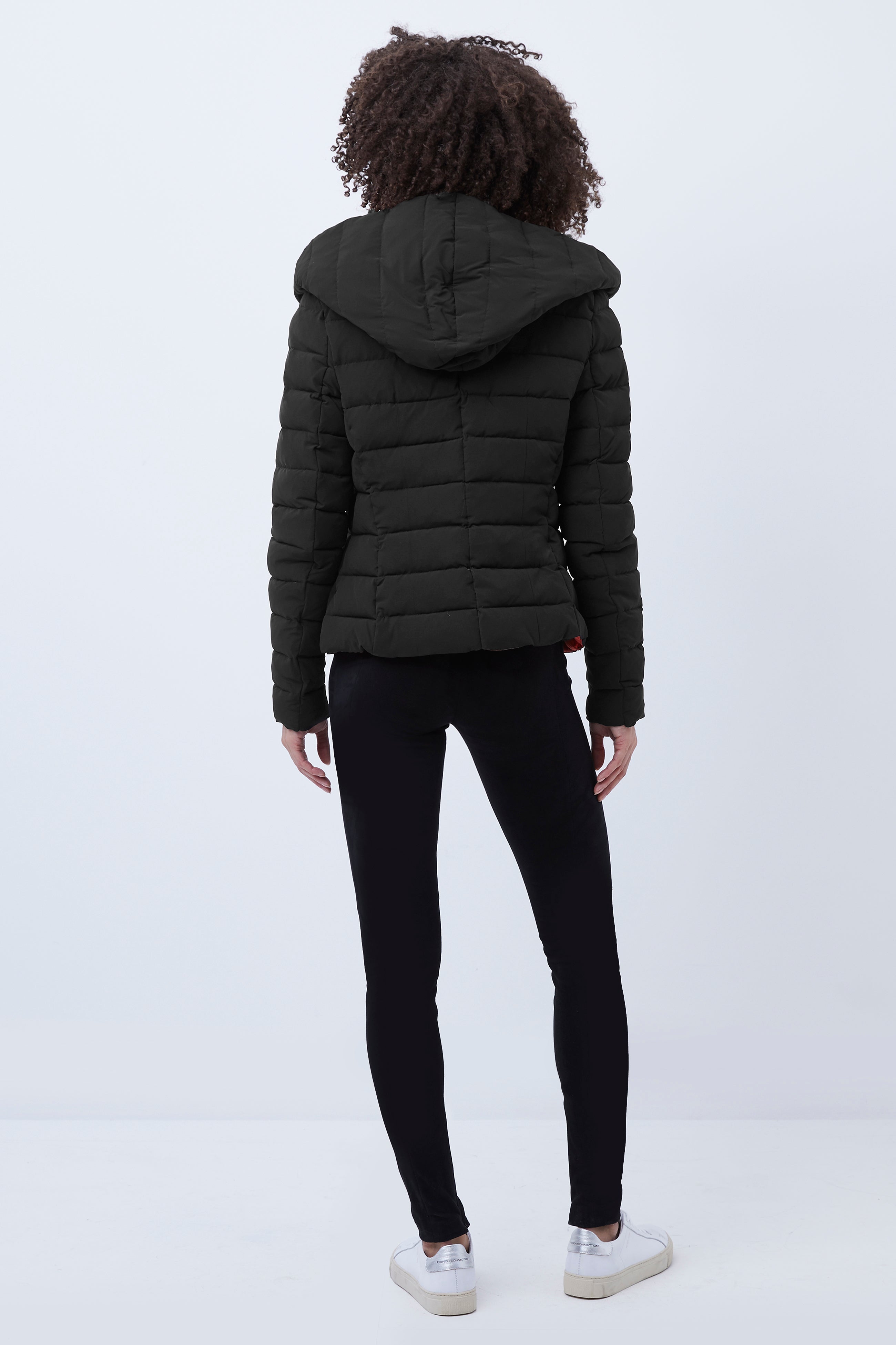 iola puffer coat black/red