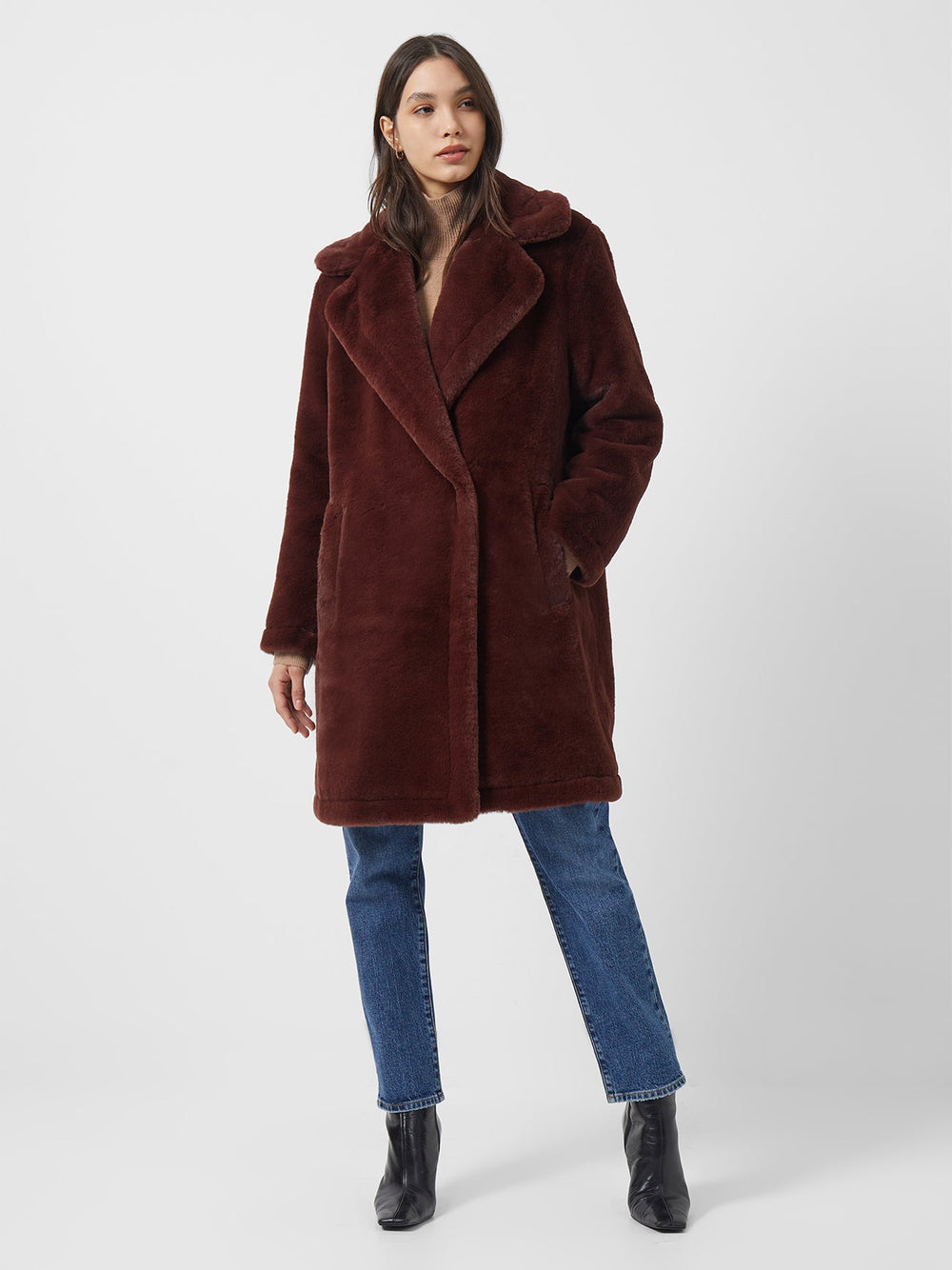 Buona Faux Fur Long Coat | French Connection EU