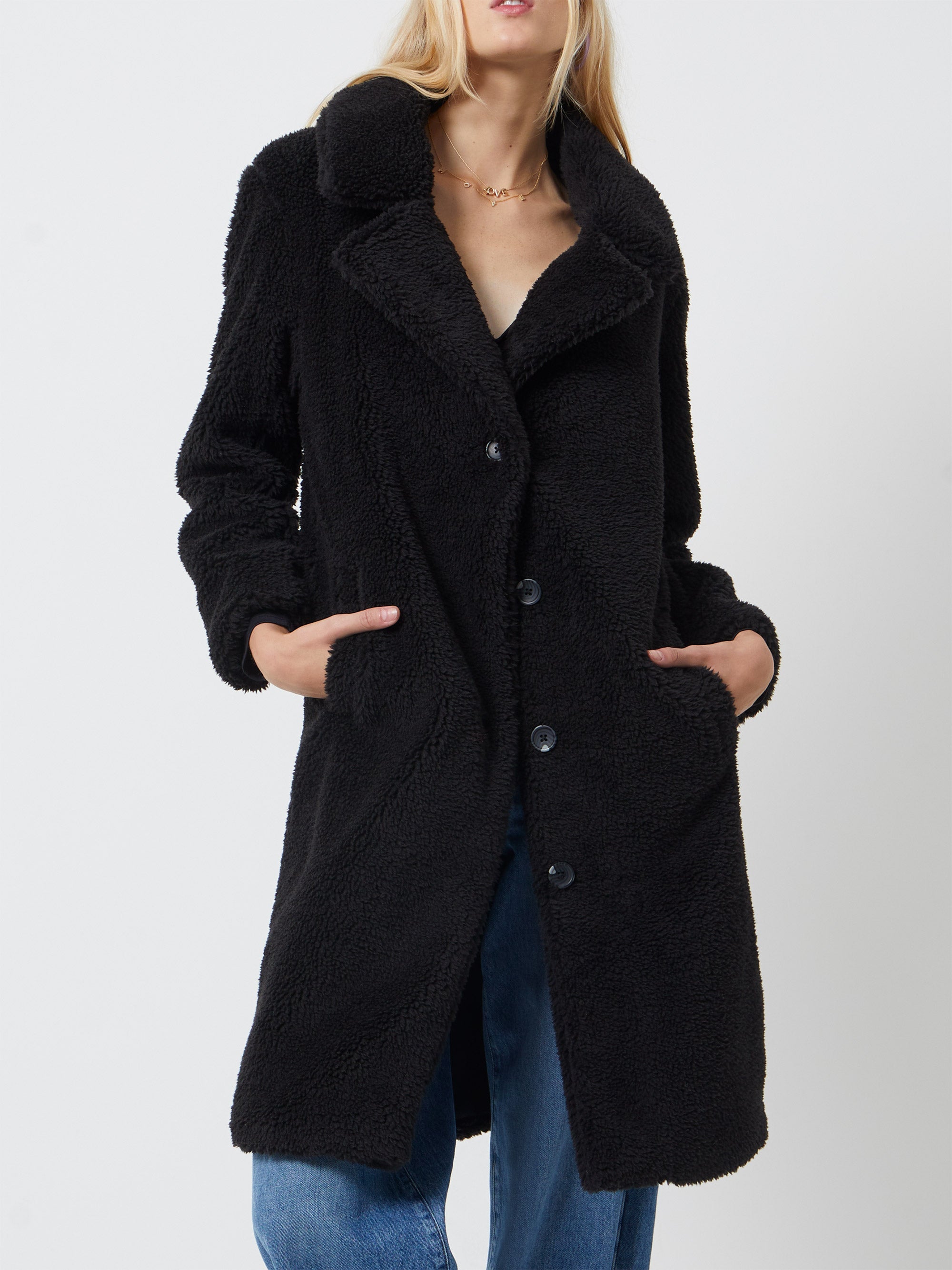 BORG PEAK COLLAR COAT French Connection EU