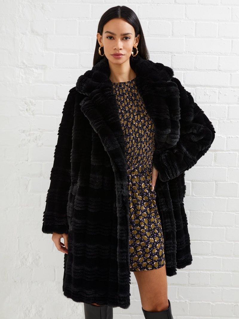 French connection hotsell faux fur coat