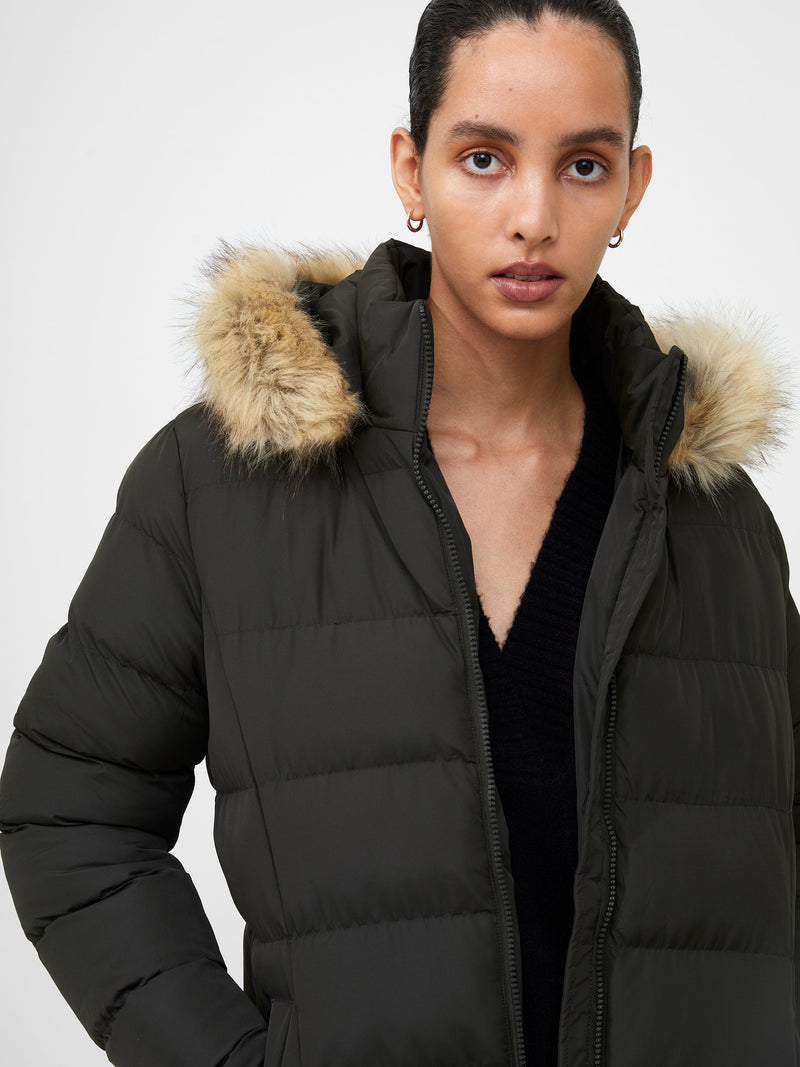 Faux Fur Hooded Puffer Coat French Connection EU