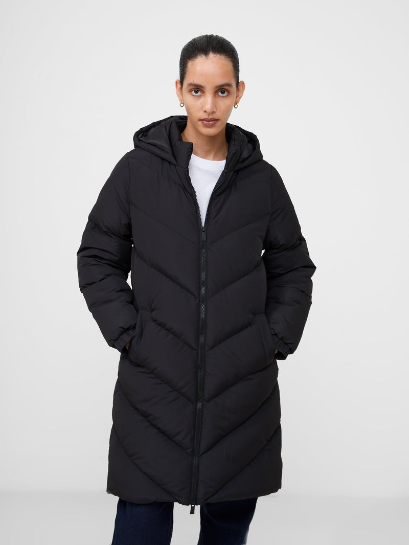 Chevron store puffer coat