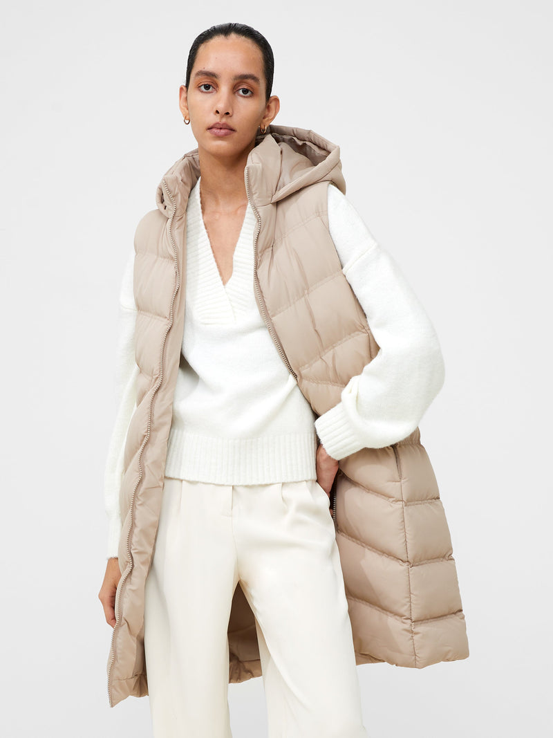 Mid length shop puffer vest