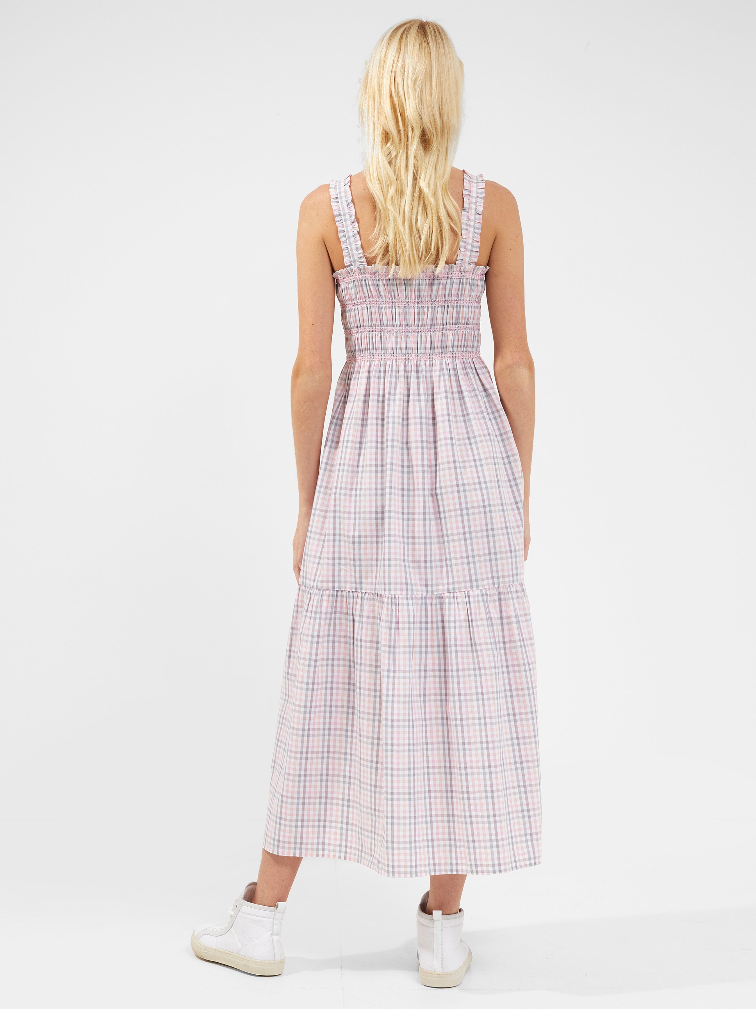 Yaki Organic Check Sun Dress