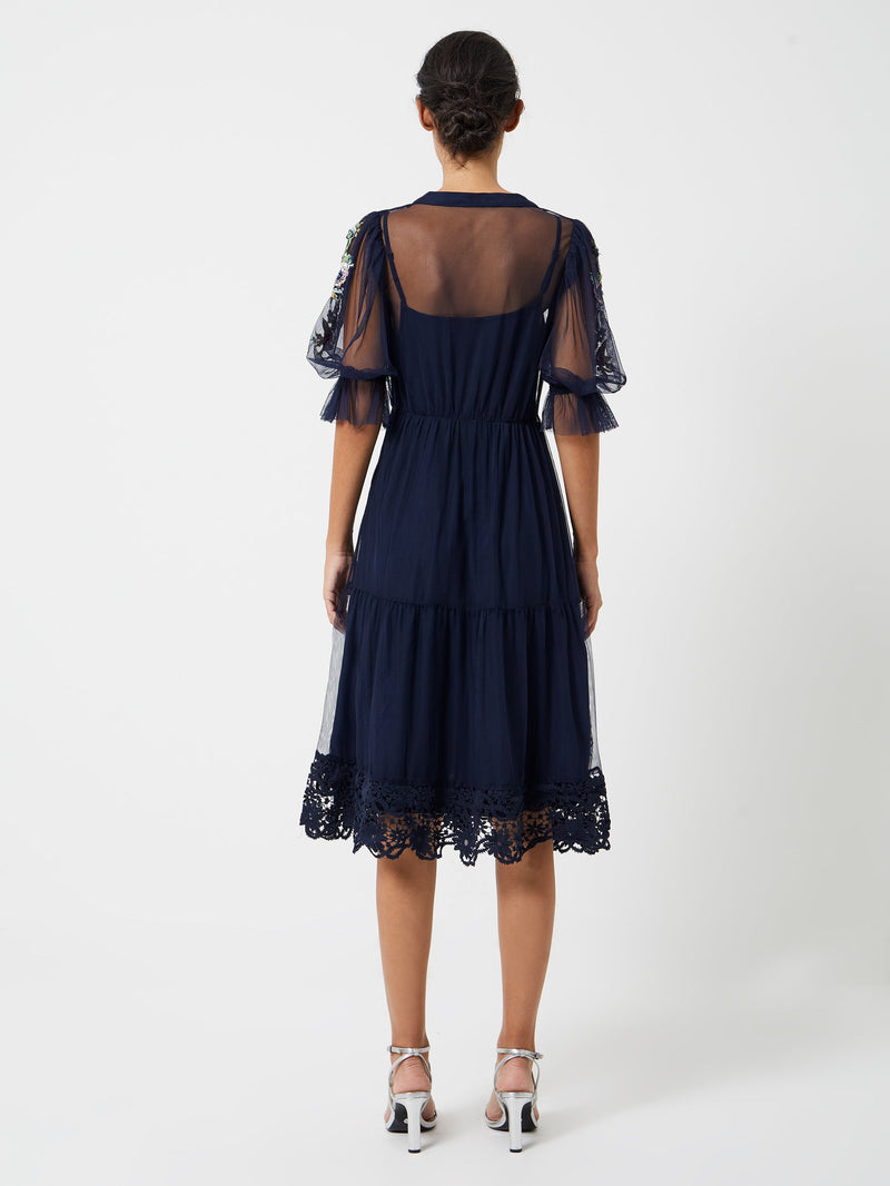 French connection flori 2024 embroidered maxi dress