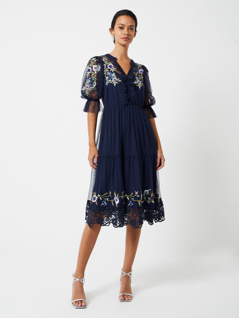 Ambre Embroidered Cluster Maxi Dress French Connection EU