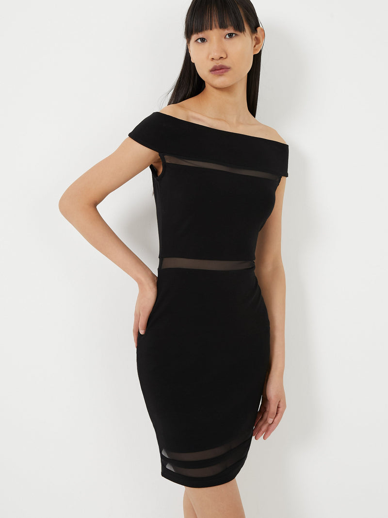 Mesh panel outlet dress