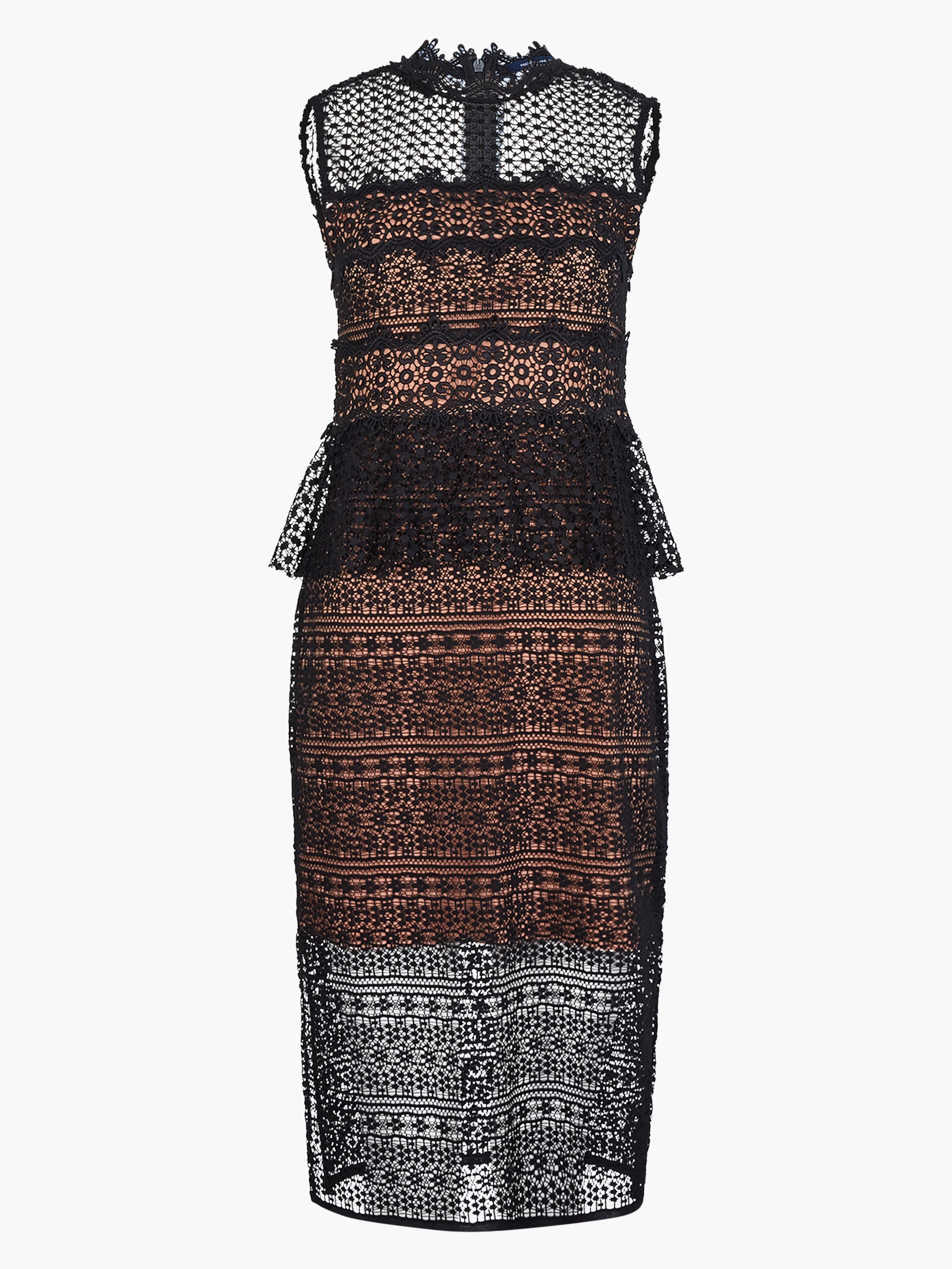 Self-Portrait Lace Midi Dress in Black