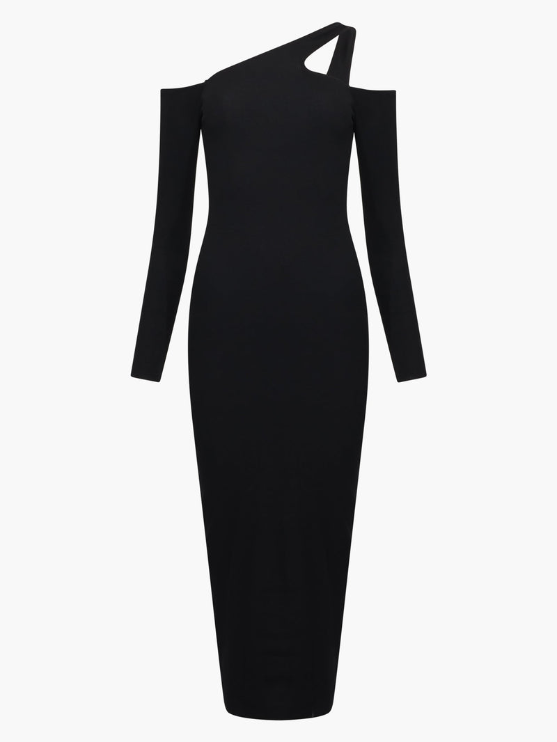 Rassia Cheryle Ribbed Cut-Out Midi Dress | French Connection EU