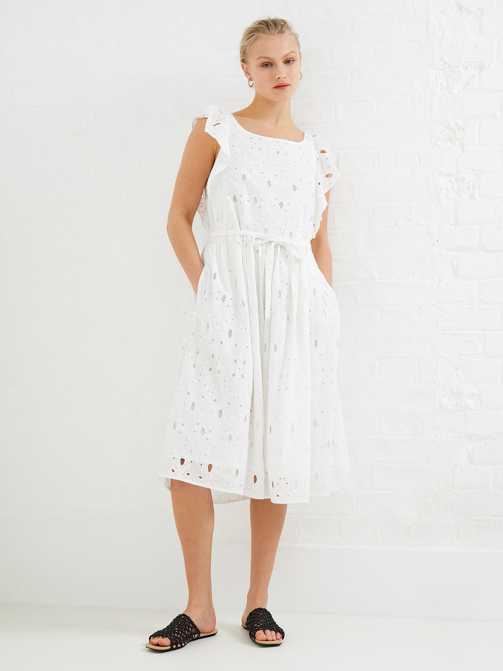 Cilla Broderie Anglaise Dress French Connection EU