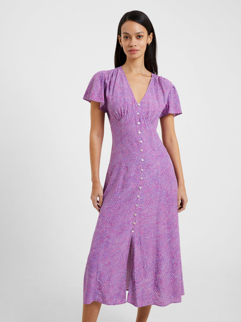 Bernice Eco Delphine V-Neck Midi Dress | French Connection EU