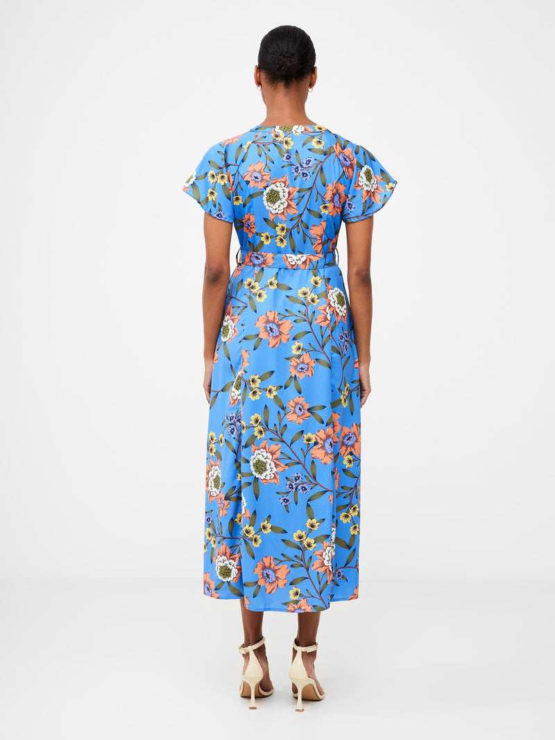 Floral Button-Through Belted Midi Dress | French Connection EU
