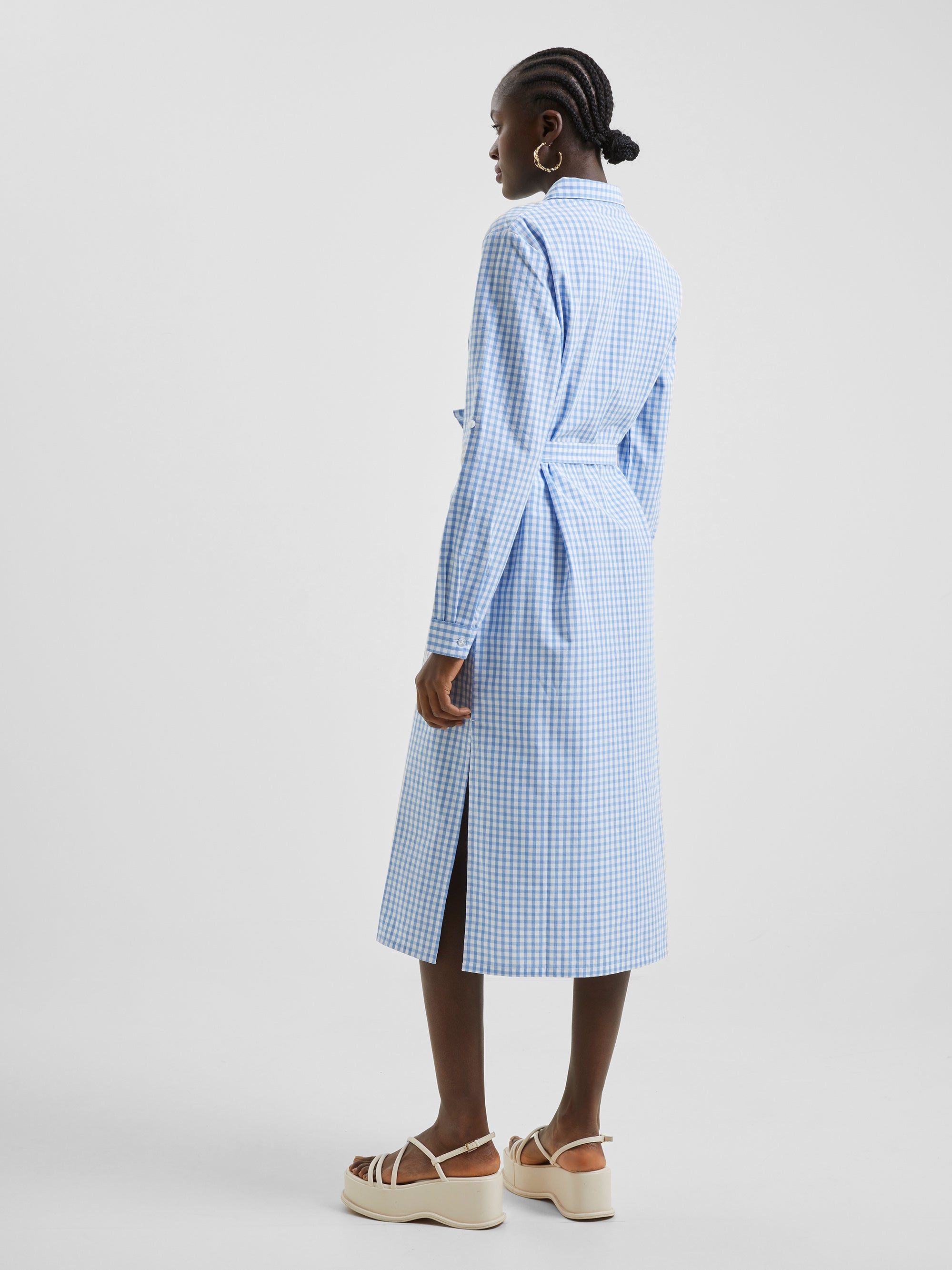 Gingham Button-Through Shirt Dress