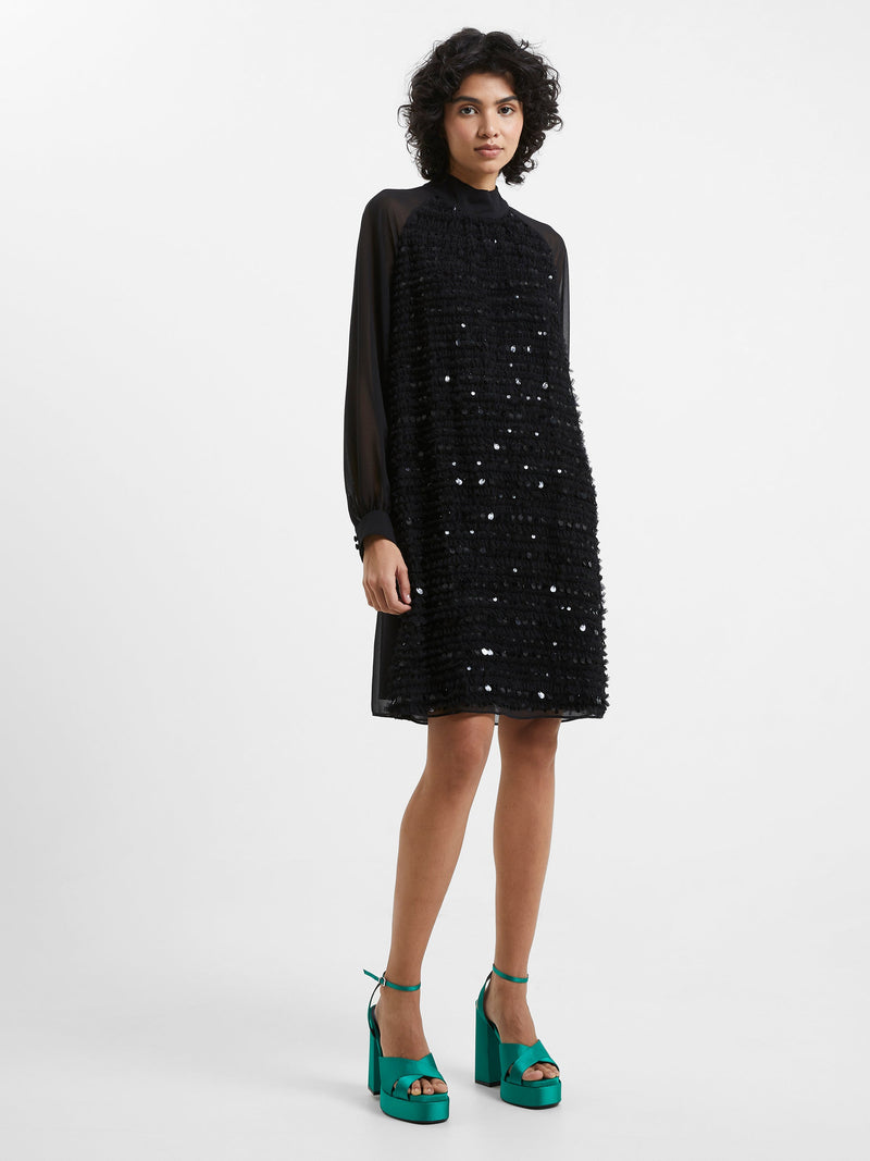 French connection 2025 black sequin dress