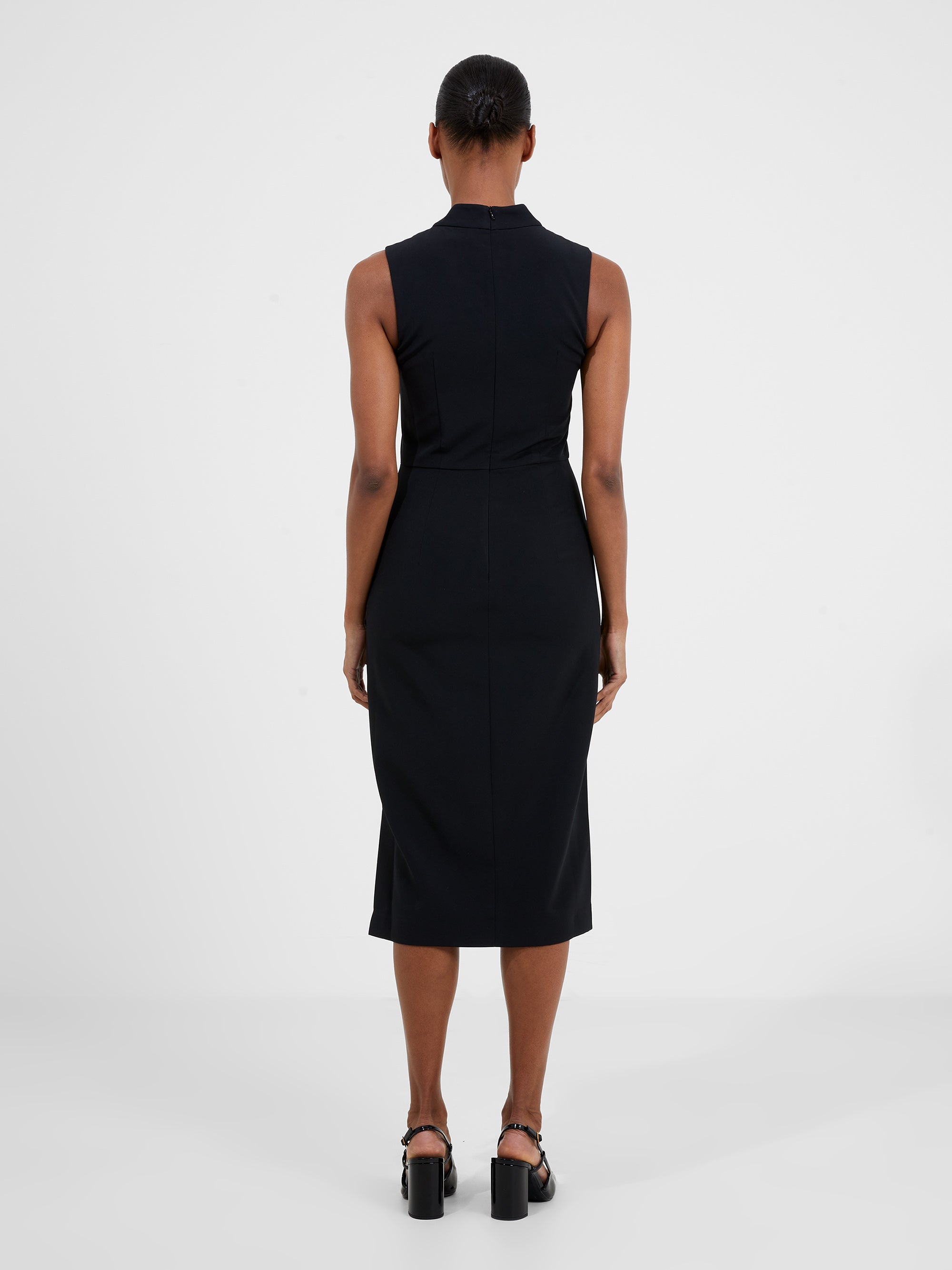 Echo Crepe Mock Neck Dress