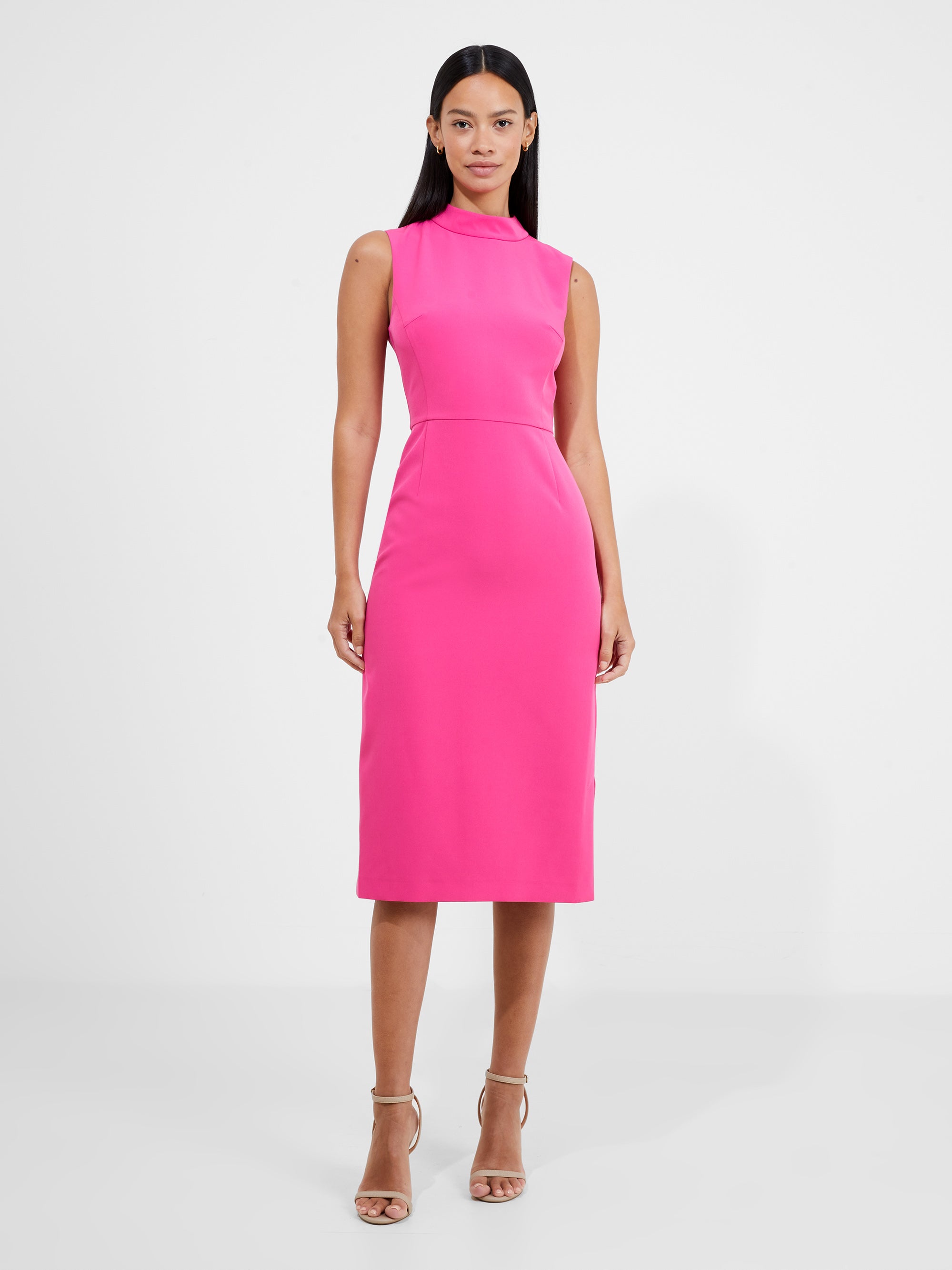 Echo Crepe Mock Neck Dress