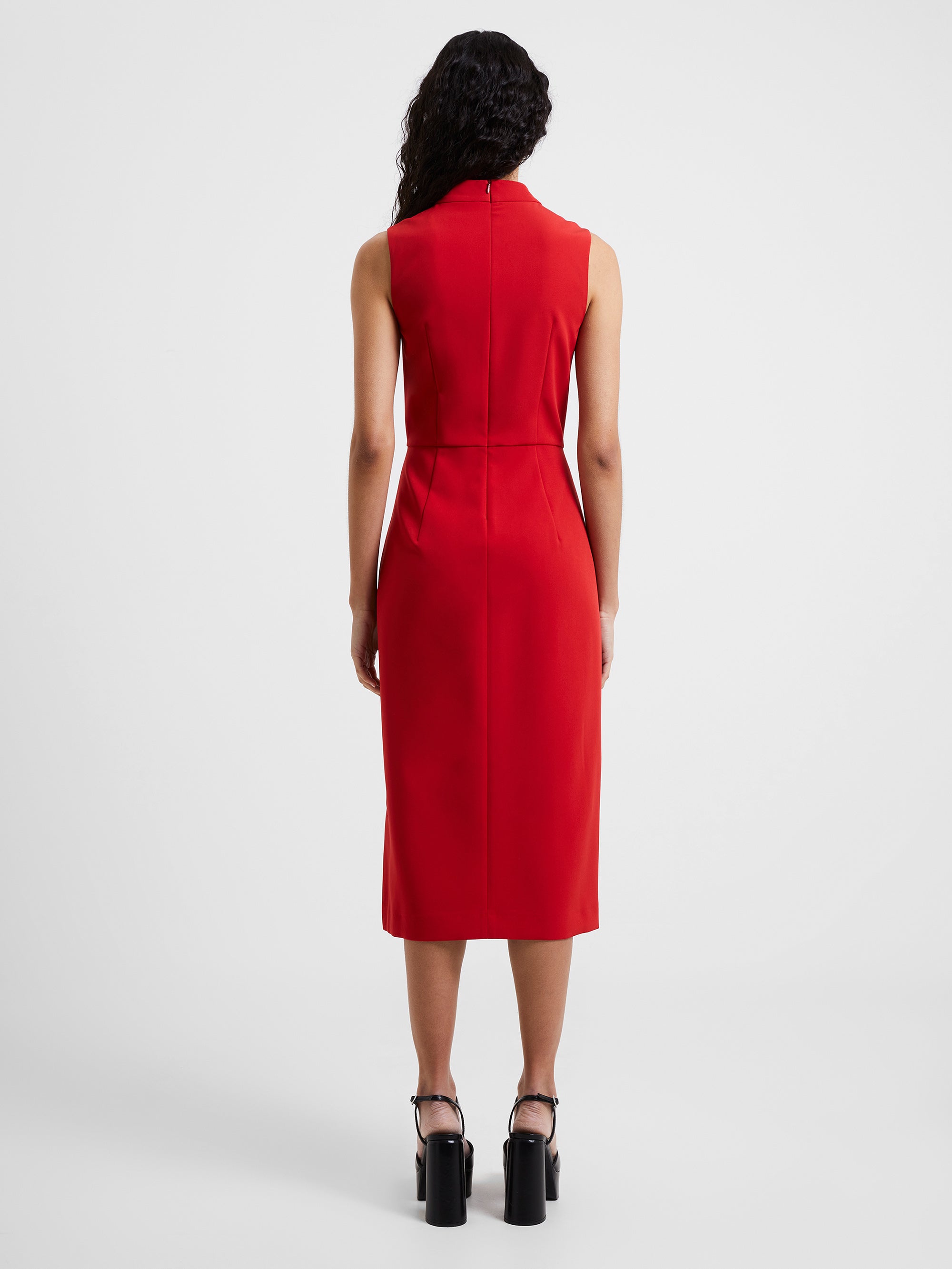 Echo Crepe Mock Neck Dress