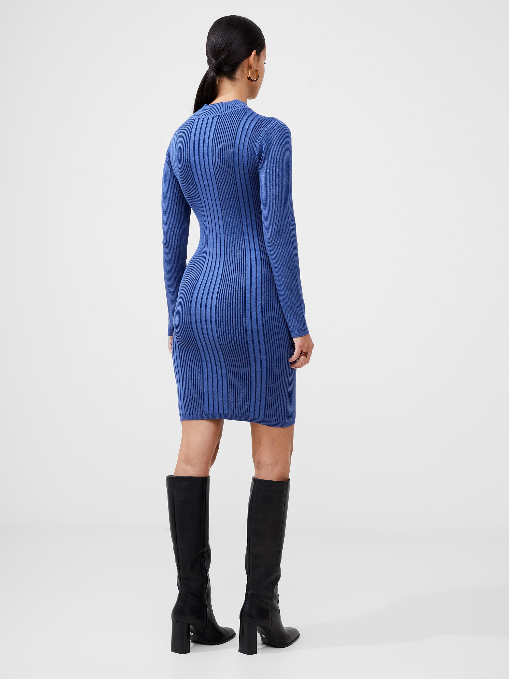 Mari Knit Roll Neck Mini Dress