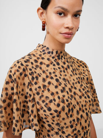 Animal Georgette Mini Dress