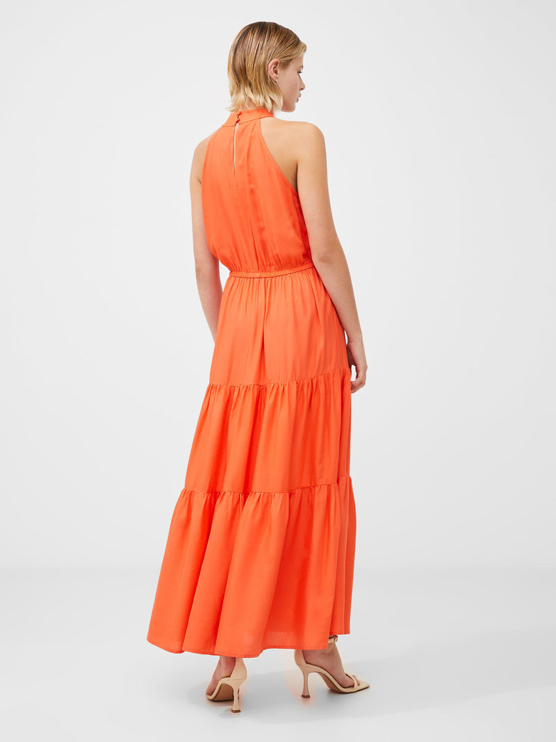 Halter Viscose Tiered Maxi Dress | French Connection EU