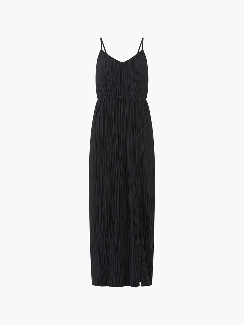 Strappy Plisse Jersey Maxi Dress