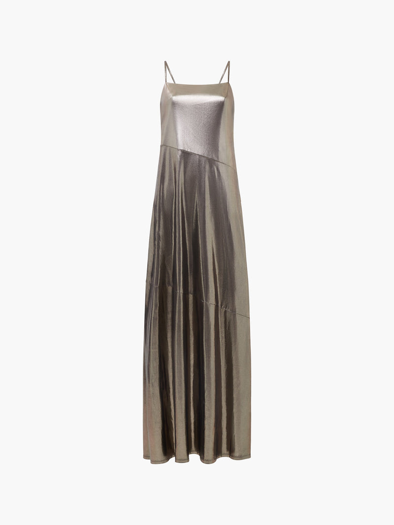 Ronja Liquid Metal Maxi Slip Dress