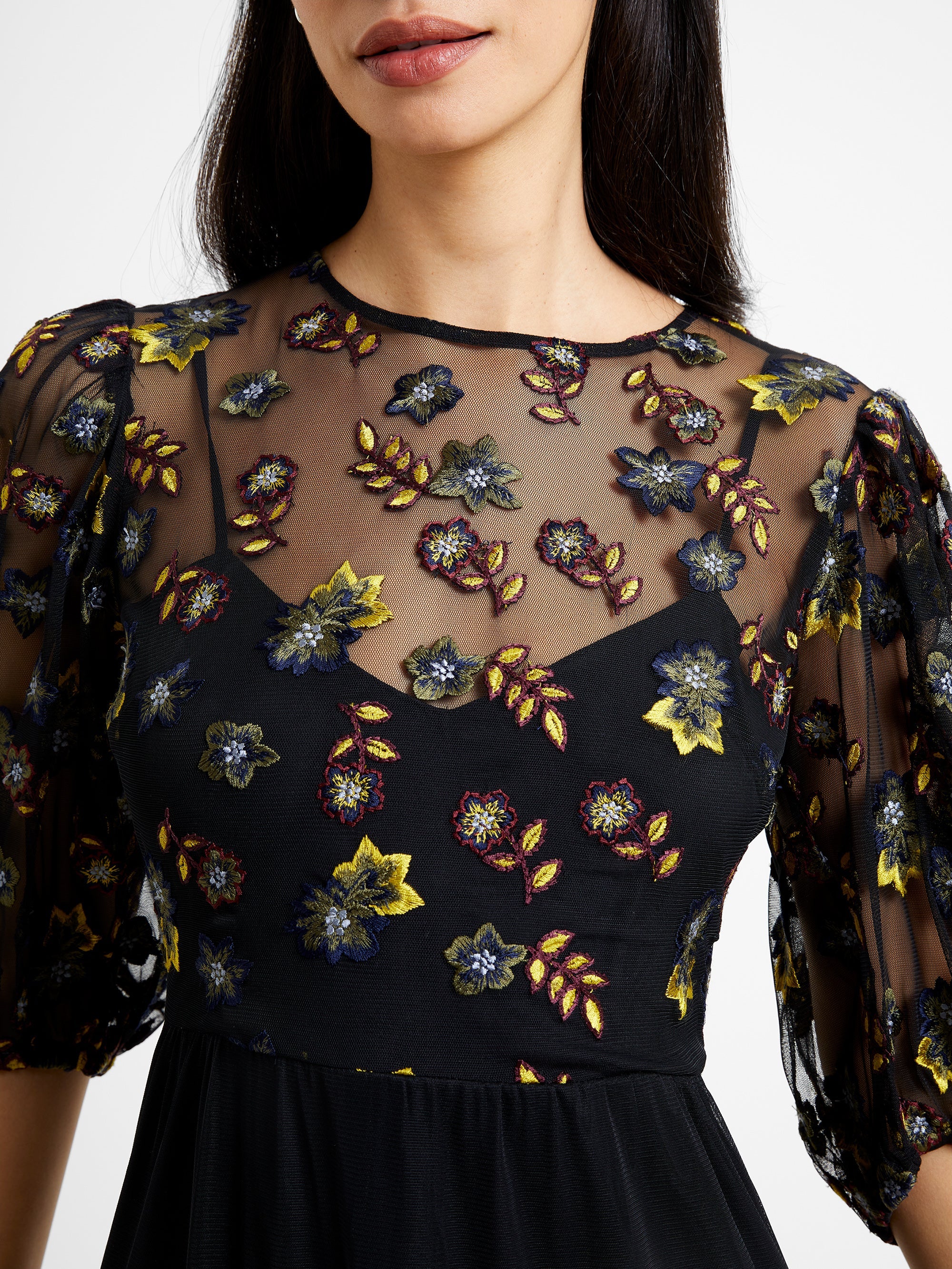 French connection floral sale embroidered maxi dress