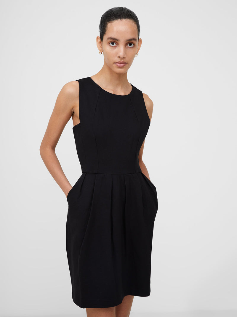 Black shift dress with 2024 pockets