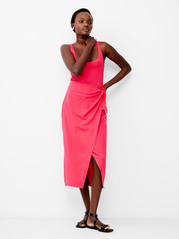 Zena Jersey Wrap Midi Dress