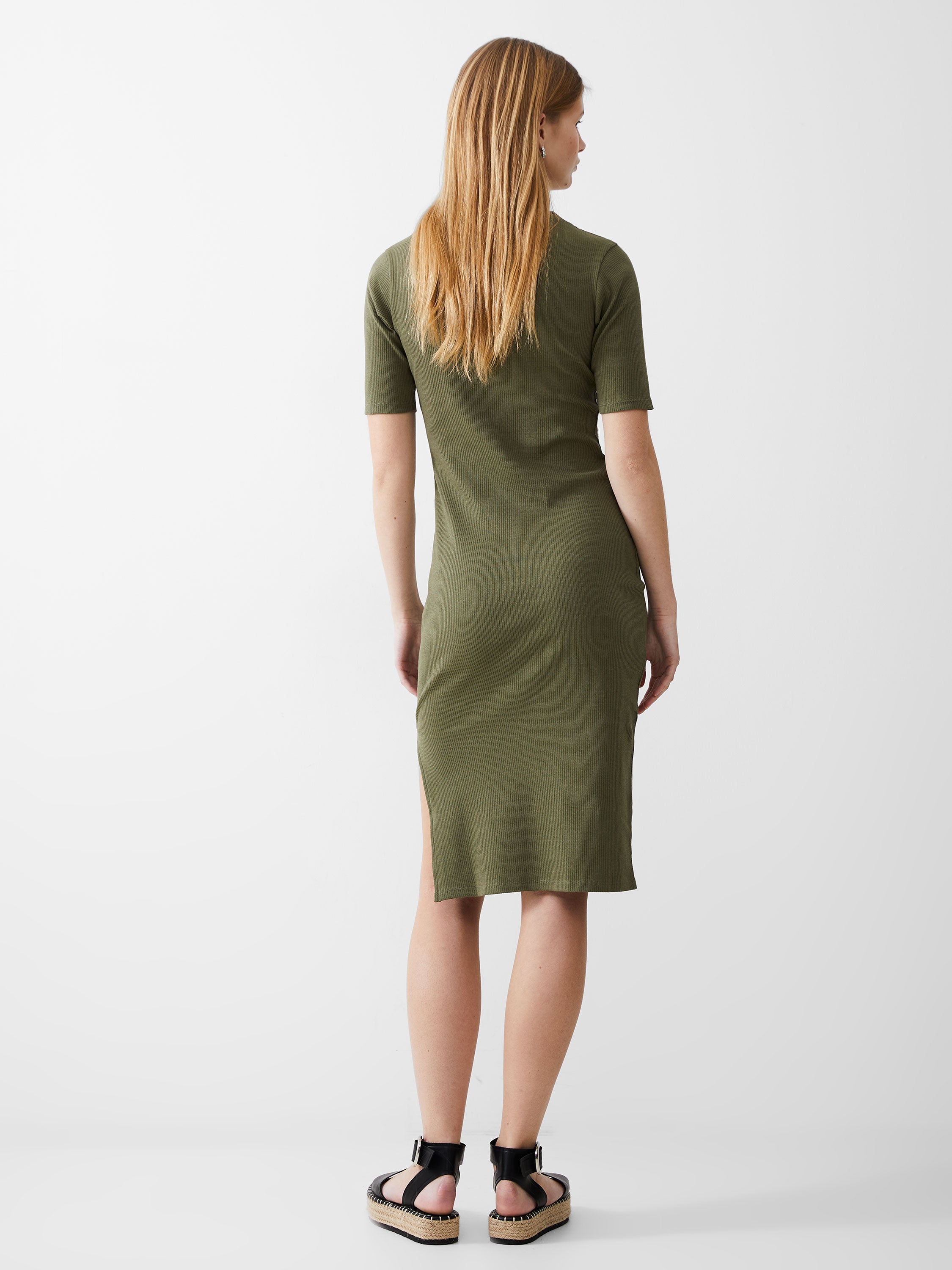 Rib Turtle Neck Dress