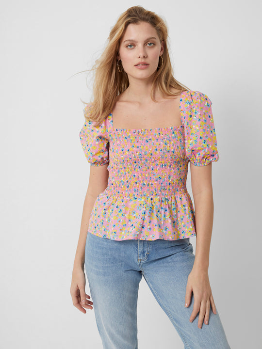 Stacie Daisy Smocked Top