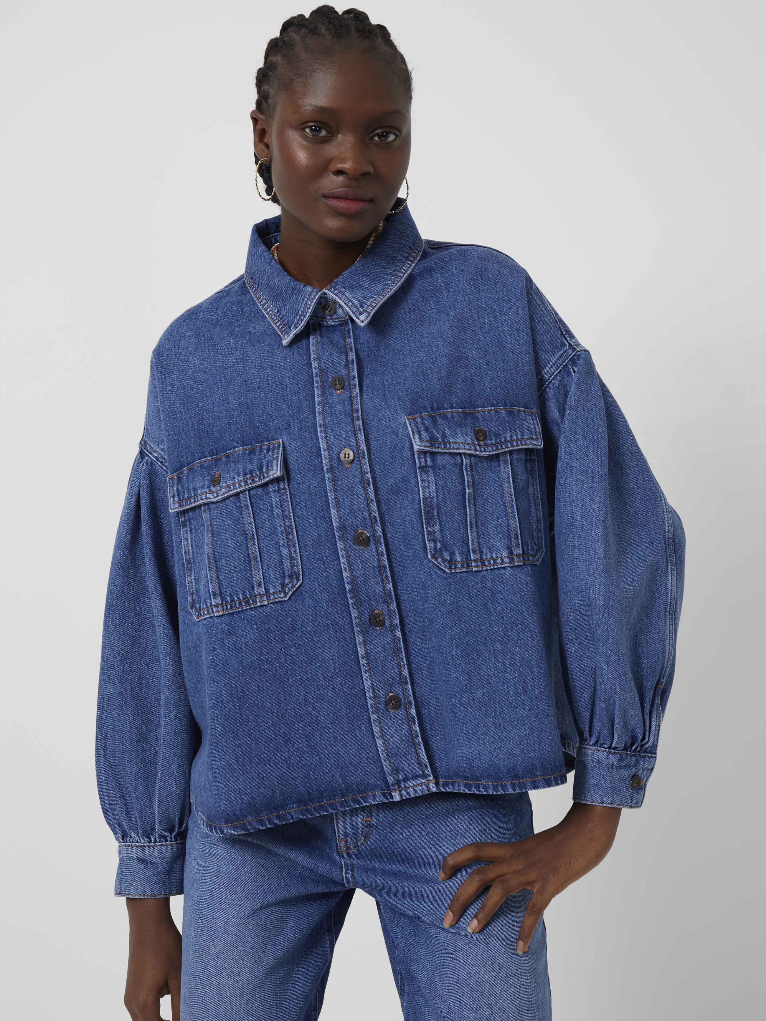 Penelope Denim Puff Sleeve Shirt