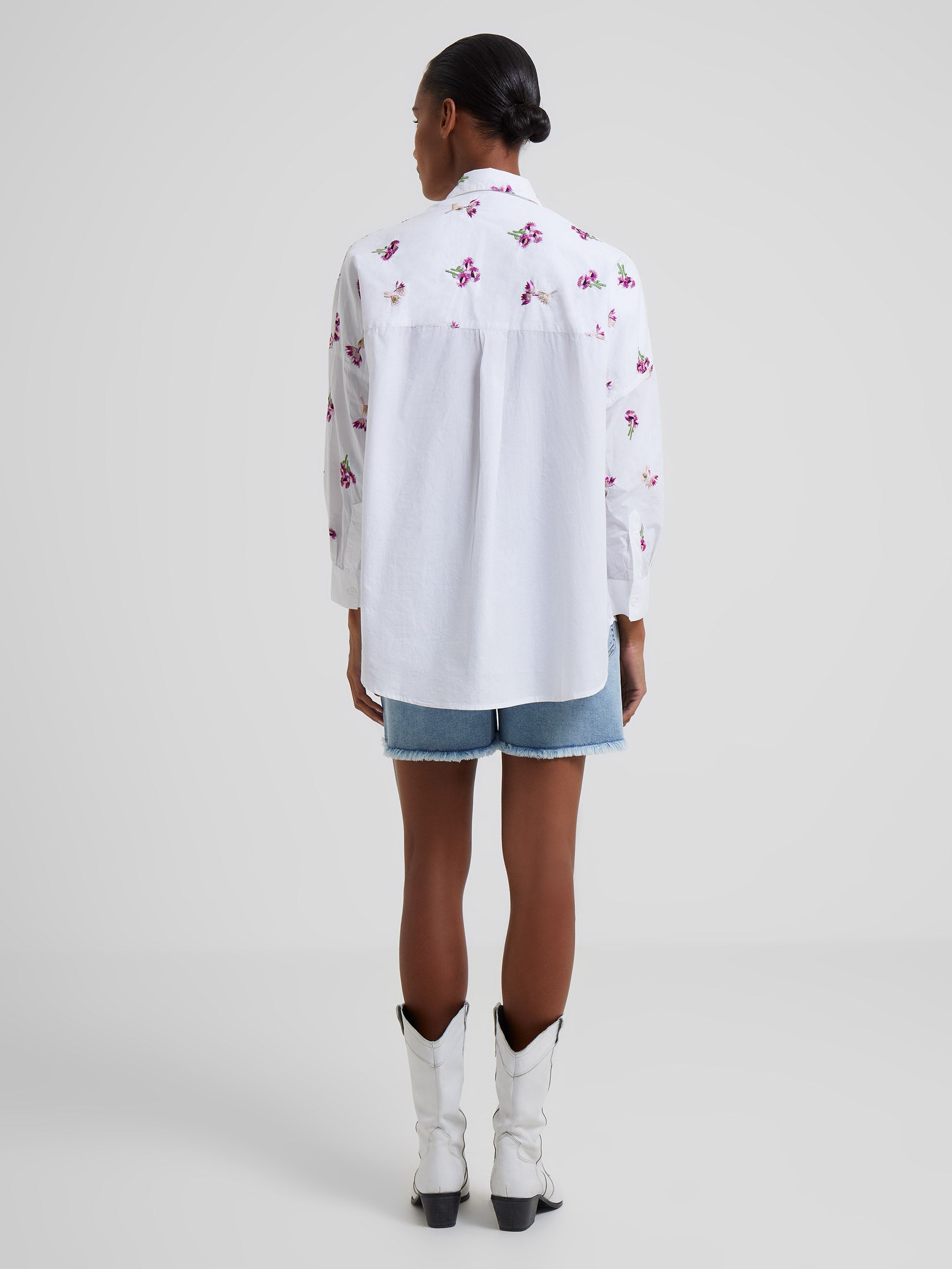 Charla Rhodes Poplin Embroidered Popover Shirt