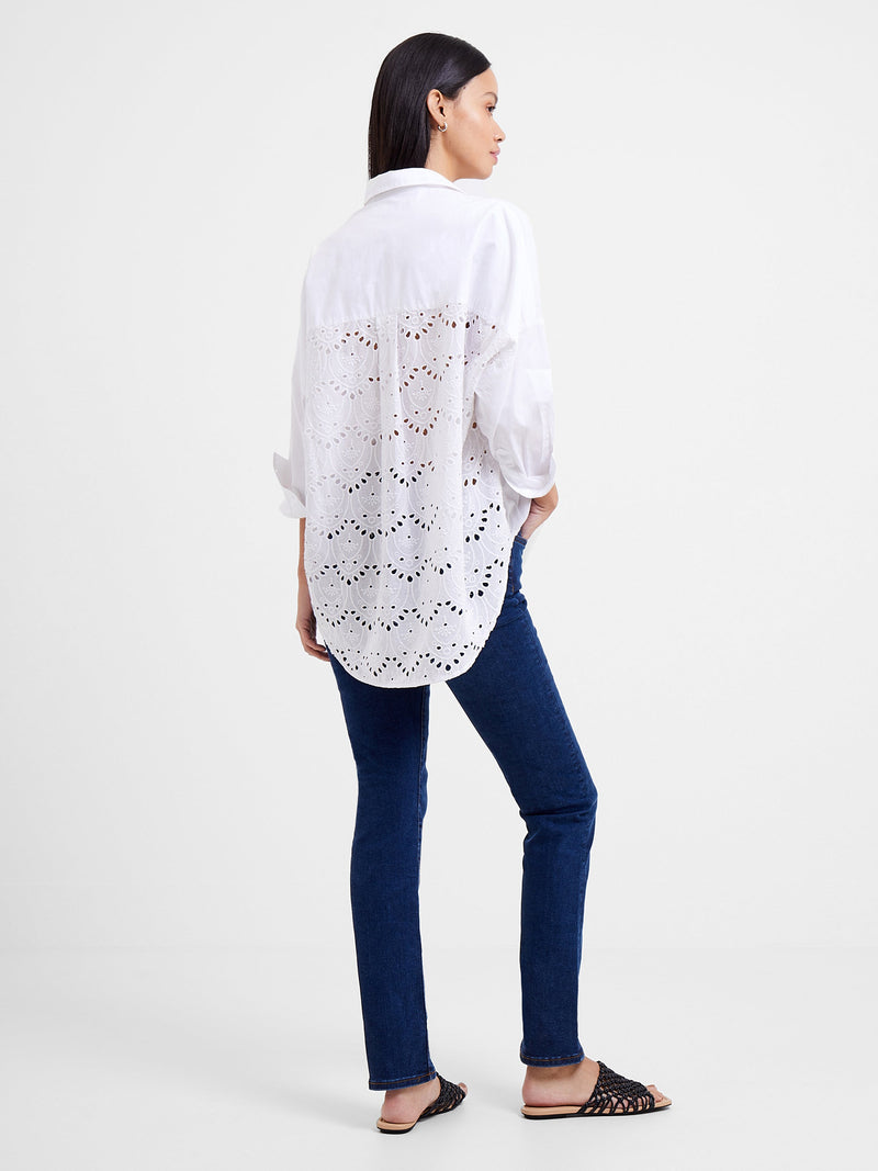 Appelona Broderie Anglaise Back Popover Shirt