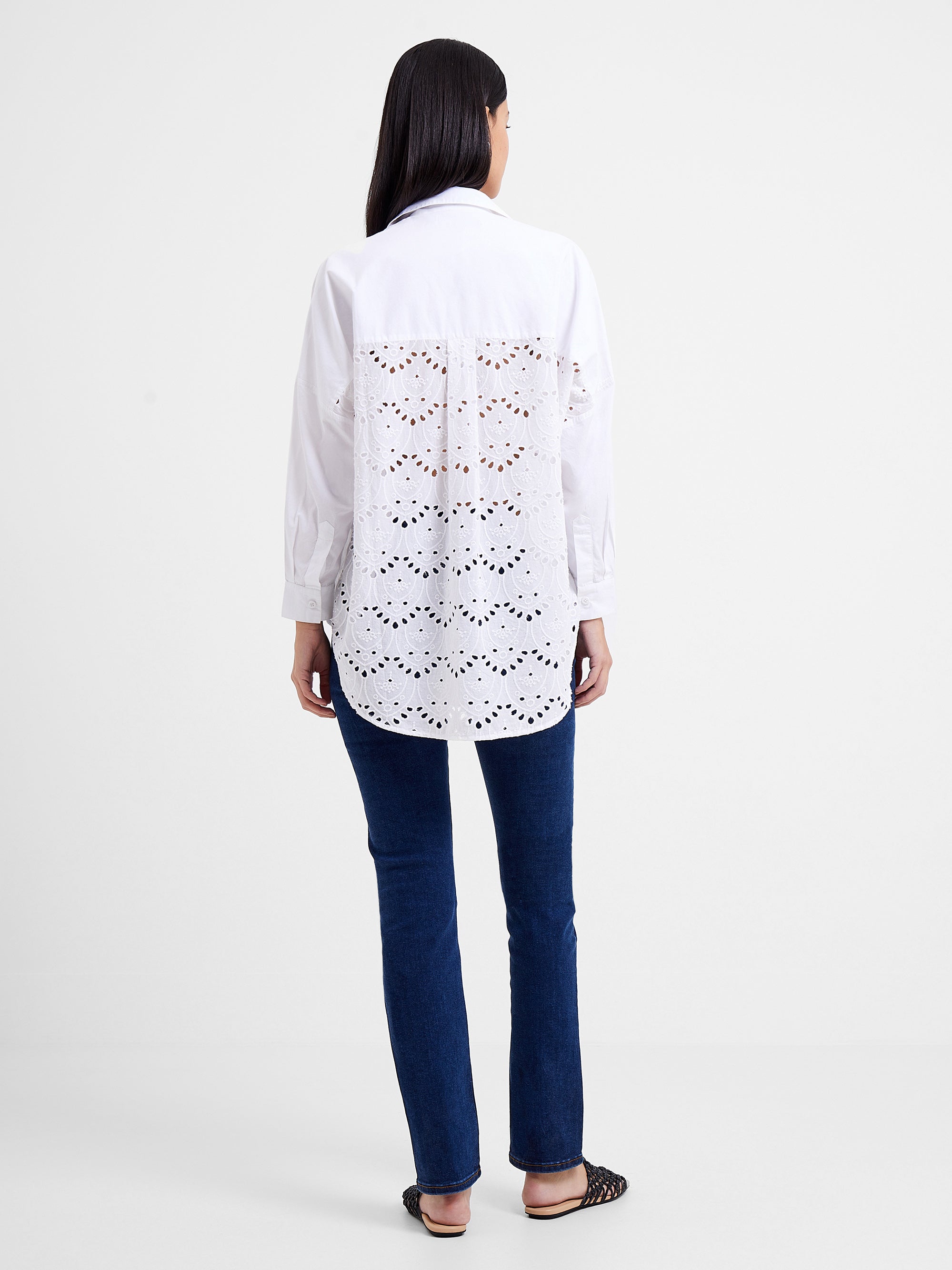 Appelona Broderie Anglaise Back Popover Shirt